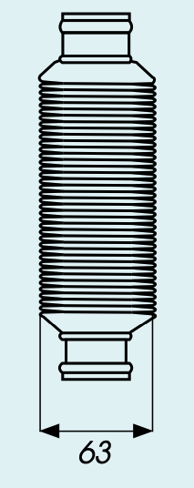 Siphon sec à membrane 32mm (à joint)