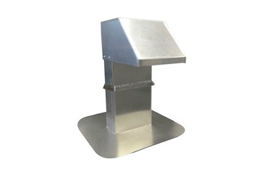 Passage toiture aluminium 125 x 250 mm (hauteur: 600 mm)