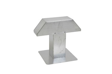 Passage toiture double aluminium 200 x 200 mm (hauteur: 600 mm)