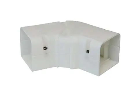 Blanc coude plat ajustable 70 mm