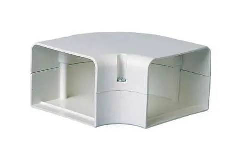 Blanc coude plat 90° - 105 mm