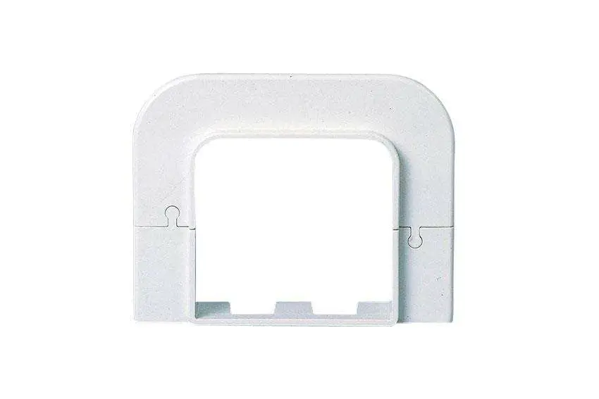 Witte halve muurrozet 70 mm