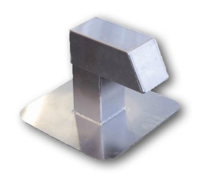 Dakdoorvoer 125 x 125 mm (hoogte 275 mm)