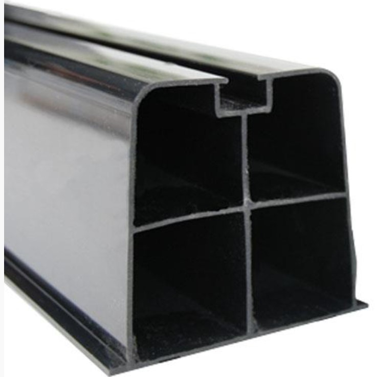 Support au sol en plastique noir - 350mm - par 2 pièces (avec boulonnerie)