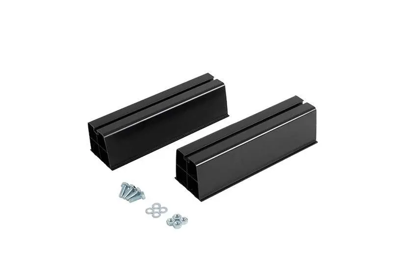 Zwarte kunststof vloersteun – 350 mm – per 2 stuks (met bevestigingsmateriaal)