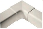 WIT 90° PLATTE BOCHT VOOR 80X60MM KANAAL RAL9010