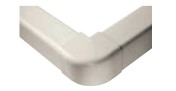 WITTE BUITENKANT 90° BOCHT VOOR 80X60MM KANAAL RAL9010