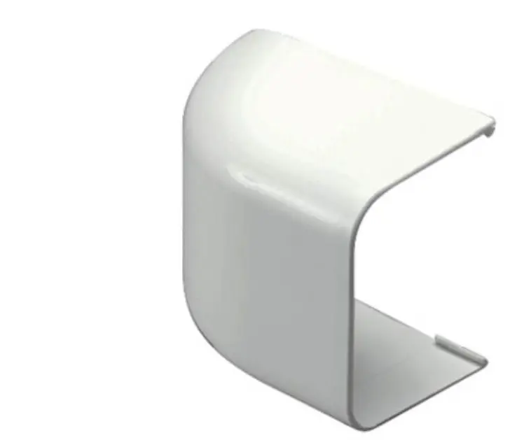 Witte eindkap (dop) voor kanaal 80 x 60 mm 
