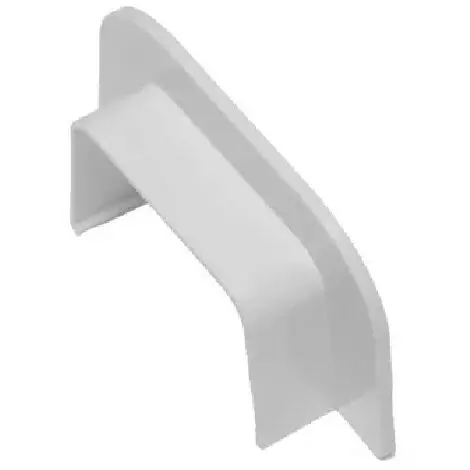 Witte muurrozet voor kanaal 80 x 60 mm 