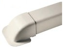 WITTE MUURUITLAAT VOOR KANAAL 110X75MM RAL9010