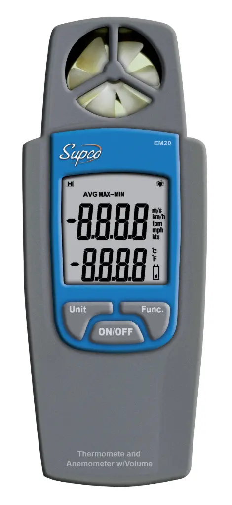 Thermomètre & anémomètre volume