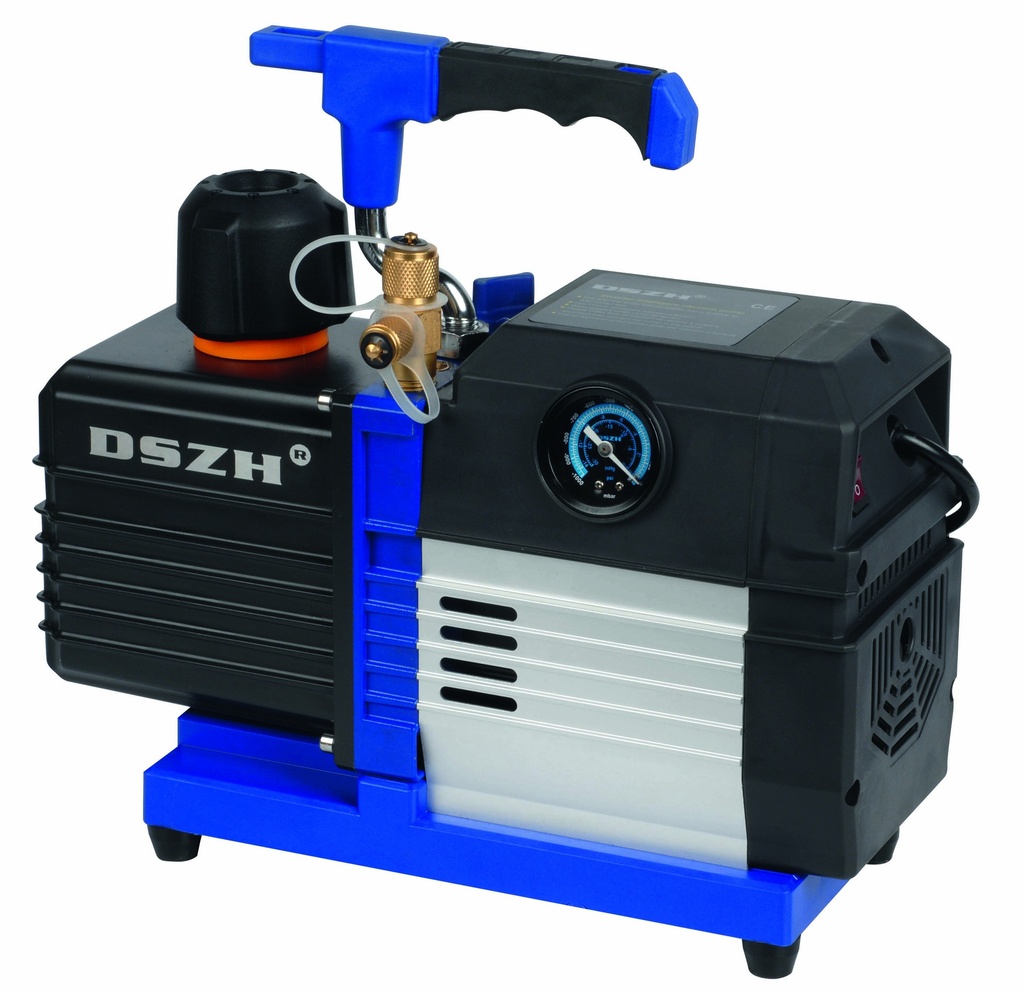 Vacuümpomp 127 L/min 1/4" en 3/8" met elektromagnetische klep (compatibel R32, R290, R1234YF)