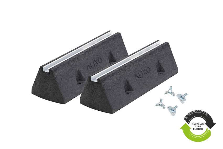 Paire de support HIGH en caoutchouc + 4 boulons de fixation 600 x 130 x 150 mm