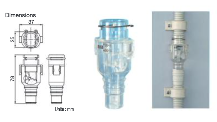 Clapet anti-retour / coupe odeur 16 - 18 mm