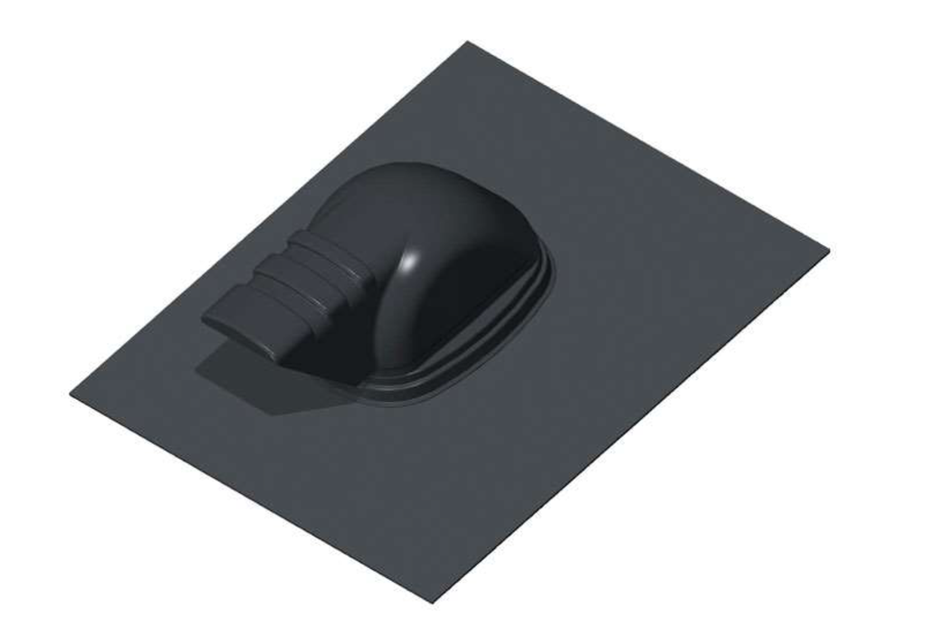 Leidingdoorvoerpan voor hellend dak