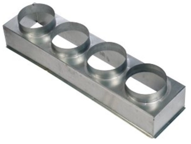  Retourplenum 4x200 voor VIVAX DT105 of DT140 kanalen