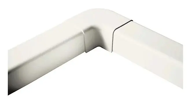 Witte platte bocht 90° - 140 mm