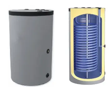 Boiler met 1 warmtewisselaar voor warmtepomp / geëmailleerd - AERO 500 S CLASSIC 800 x 1765 mm