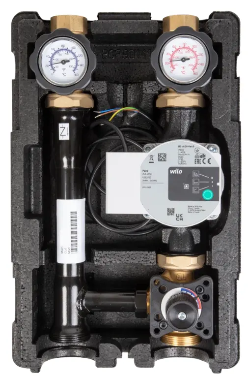 Groupe de raccordement chauffage circuit mélangé avec pompe Wilo