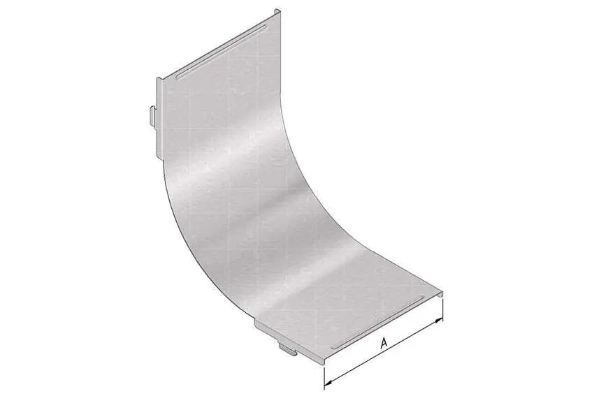 Kabelgoot deksel binnenbocht 100 mm 