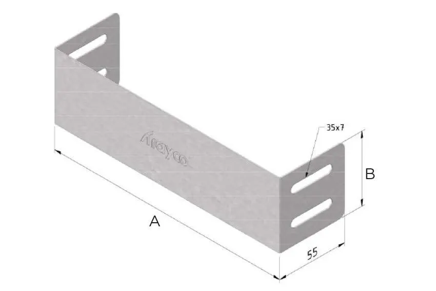 Kabelgoot eindstuk 60 x 200 mm