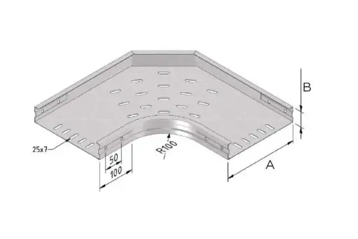 [CSS-8300-000] Kabelgoot bocht 60 x 100 mm - 90°