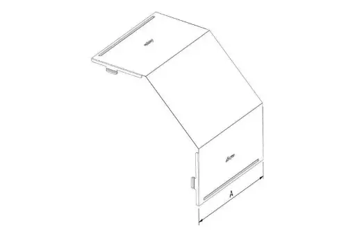 [CSS-8492-000] Chemin de câbles couvercle coude extérieur 200 mm