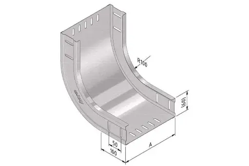 [CSS-8502-000] Kabelgoot binnenbocht 200 mm - 90°