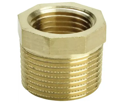 [RAC 5/4M 4/4F] Schroefdraadfitting in rood messing – reduceerstuk type 3241 1 1/4" x 1" WG904"