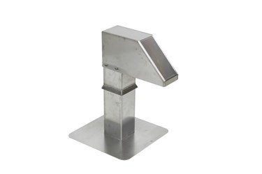 [ALX-7126-000] Aluminium dakdoorvoer 125x125mm (Ht: 600mm)