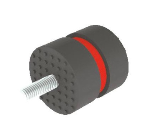 [LAV-1123-000] Bloc d'amortissement (jeu de 4 pcs) rouge 100 à 350 kg - M8