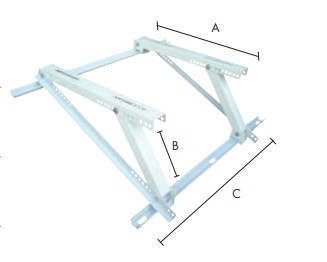 [CLI04407] Dakstoel voor airconditioning 500 x 250 x 800 mm – 200 kg
