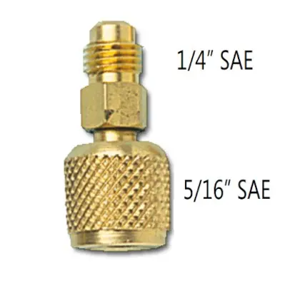 [COR50216] Draaibare overgangskoppeling 1/4" SAE mannelijk x 5/16" SAE vrouwelijk