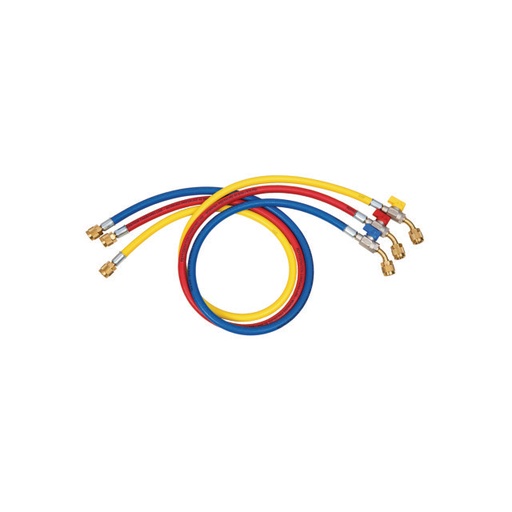 [CA-CCL-60-5/16SAE-45°] Refco CA-CCL-60-5/16" SAE - 45° set van 3 slangen met kleppen 150 cm – 2x 5/16" SAE + 1x 1/4" SAE