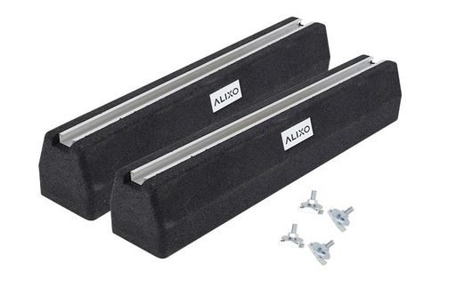 [ALX-1119-000] Paar HOGE rubberen steunen + 4 bevestigingsbouten 600 x 130 x 150 mm