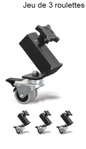 [CLI04419] Set van 3 zwenkwielen voor lastlift (CLI04435)