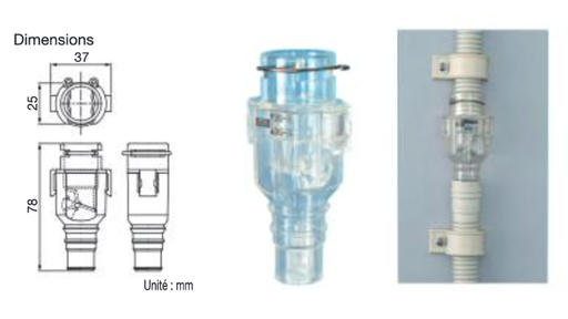 [DHB-1416] Clapet anti-retour / coupe odeur 16/18mm