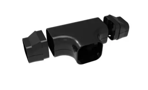 [SCD100328] Zwarte T-stuk voor kanaal T100 