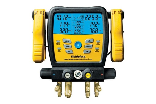 [FPI-0010-000] Manifold Fieldpiece. Heeft 4 poorten, draadloze microvacuümmeter inbegrepen